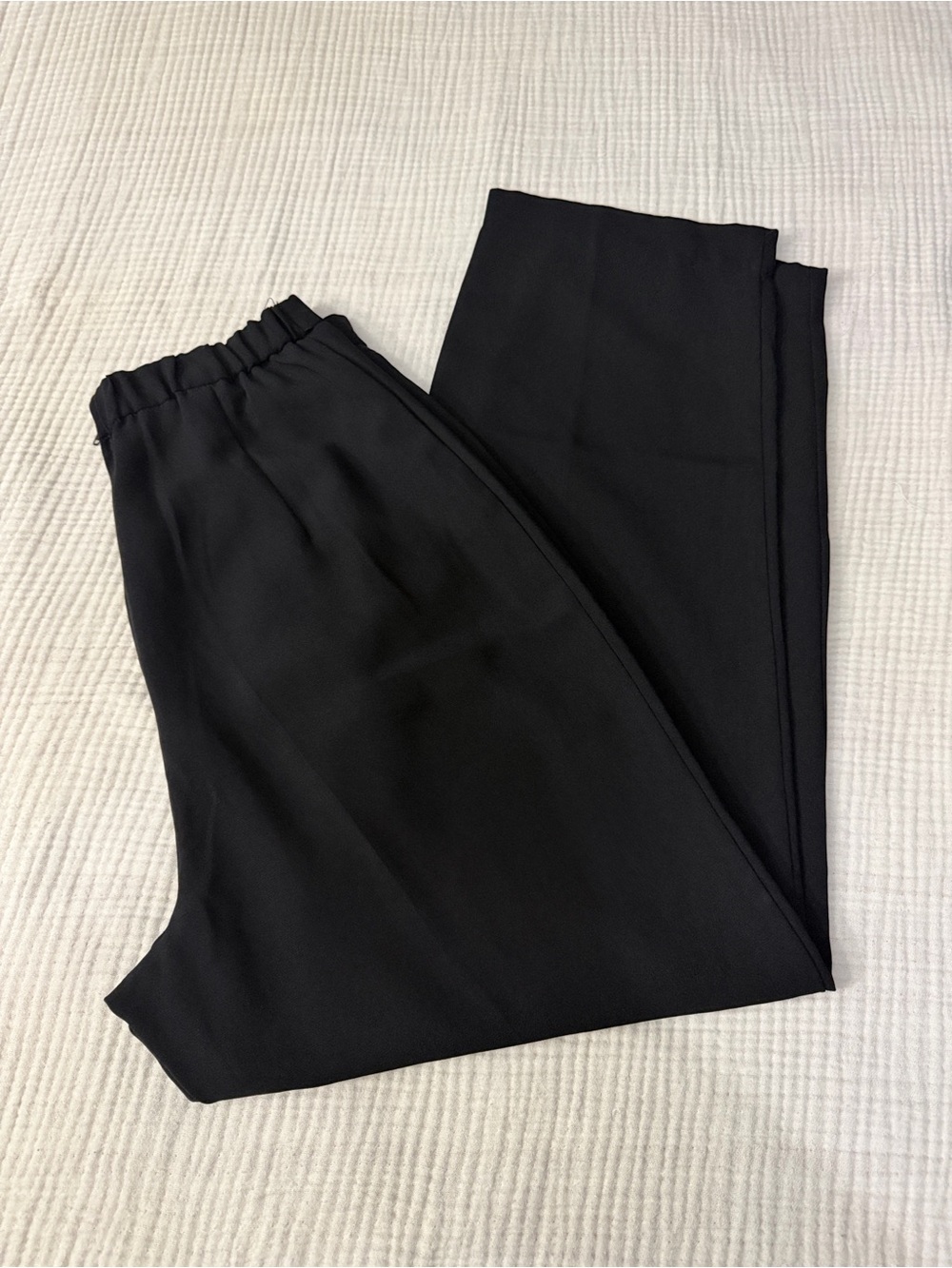 Positive Attitude Black Elastic-Waist Dress Trousers